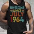Awesome Since July 1964 Vintage 58 Years Old 58Th Birthday Unisex Tank Top Gifts for Him