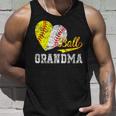 Baseball Softball Ball Heart Grandma Mothers Day Men Women Tank Top Graphic Print Unisex Gifts for Him