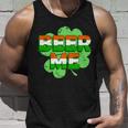Beer Me St Patricks Day Irish Flag Clover Unisex Tank Top Gifts for Him