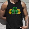 Buffalo Shamrock Plaid Irish Clovers Graphic Design Printed Casual Daily Basic Unisex Tank Top Gifts for Him