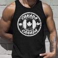 Canada Retro Circle Unisex Tank Top Gifts for Him