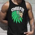 Chiefin Smoke Weed Native American Unisex Tank Top Gifts for Him