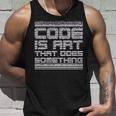 Code Is Art That Does Something Unisex Tank Top Gifts for Him