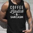 Coffee Lipstick And Sarcasm Unisex Tank Top Gifts for Him