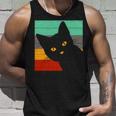 Cute Black Cat Vintage Retro Style Bombay Cat Lovers Unisex Tank Top Gifts for Him