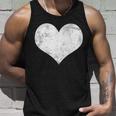 Cute Heart Valentines Day Vintage Distressed Unisex Tank Top Gifts for Him