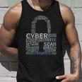 Cyber Security Wordcloud Padlock Unisex Tank Top Gifts for Him