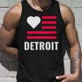 Detroit Usa Flag Love Unisex Tank Top Gifts for Him