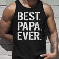 Distressed Best Papa Ever Fathers Day Tshirt Unisex Tank Top Gifts for Him