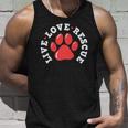 Dog Rescue Adopt Dog Paw Print Unisex Tank Top Gifts for Him