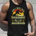 Dont Mess With Papasaurus Youll Get Jurasskicked Fathers Day V2 Unisex Tank Top Gifts for Him