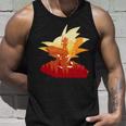 Dragon Fighter Silhouette Illustration Tshirt Unisex Tank Top Gifts for Him
