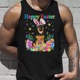 Easter Bunny German Shepherd Dog With Easter Eggs Basket Unisex Tank Top Gifts for Him