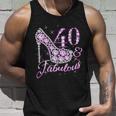 Fabulous & 40 Sparkly Shiny Heel 40Th Birthday Tshirt Unisex Tank Top Gifts for Him