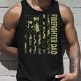Firefighter Usa Flag Camouflage Firefighter Dad Patriotic Fathers Day Unisex Tank Top Gifts for Him