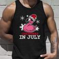 Flamingo Funny Christmas In July Snowflakes Unisex Tank Top Gifts for Him