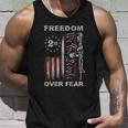 Freedom Over Fear 2Nd Amendment Patriotic Progun On Back Tshirt Unisex Tank Top Gifts for Him