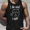 Funny Black Cat I Do What I Want With My Cat Meow Funny Gift Men Women Tank Top Graphic Print Unisex Gifts for Him