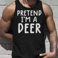 Funny Lazy Halloween Costume Shirt Pretend Im A Deer Costume Men Women Tank Top Graphic Print Unisex Gifts for Him