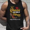 Funny Queen Was Born In February Happy Birthday To Me Leopard Shoe Gift Unisex Tank Top Gifts for Him