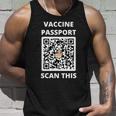 Funny Vaccine Passport Scan This Middle Finger Unisex Tank Top Gifts for Him