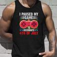 Gamer Funny I Paused My Game To Celebrate 4Th Of July Unisex Tank Top Gifts for Him