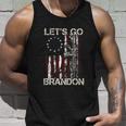 Gun American Flag Patriots Lets Go Brandon On Back Unisex Tank Top Gifts for Him