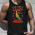 Halloween Trick Or Treat Will Trade Candy For Beer Cool Gift Unisex Tank Top Gifts for Him