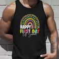 Happy First Day Of School Teacher Back To School Rainbow Unisex Tank Top Gifts for Him