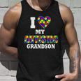 I Love My Autistic Grandson Autism Tshirt Unisex Tank Top Gifts for Him