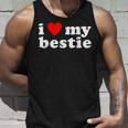 I Love My Bestie Best Friend Bff Cute Matching Friends Heart Men Women Tank Top Graphic Print Unisex Gifts for Him