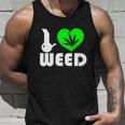 I Love Weed Fun Tshirt Unisex Tank Top Gifts for Him