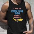 I Put Easter Egg In Basket Funny Pregnancy Announcement Dad Unisex Tank Top Gifts for Him