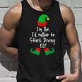 Im The Id Rather Be Shark Diving Elf Diver Xmas Men Women Tank Top Graphic Print Unisex Gifts for Him
