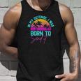 In My Defense I Was Born To Send It Vintage Retro Summer Unisex Tank Top Gifts for Him