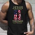 Jesus Is My Savior Trump Is My President American Cross Tshirt Unisex Tank Top Gifts for Him