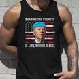 Joe Biden Falling Off His Bicycle Funny Biden Falls Off Bike V3 Unisex Tank Top Gifts for Him