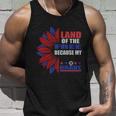 Land Of The Free Because My Is Brave Sunflower 4Th Of July Unisex Tank Top Gifts for Him