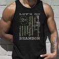 Lets Go Brandon Gun American Flag Patriots Lets Go Brandon Unisex Tank Top Gifts for Him