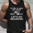 Lets Go Brandon Us Solve The Puzzle Unisex Tank Top Gifts for Him