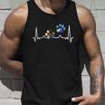 Love Animals Colorful Paw Heartbeat Gift Unisex Tank Top Gifts for Him