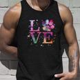 Love Dog Paw Print Colorful National Animal Shelter Week Gift Unisex Tank Top Gifts for Him