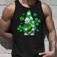 Love Gnomes Irish Shamrock St Patricks Day Four Leaf Clover Men Women Tank Top Graphic Print Unisex Gifts for Him