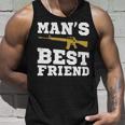 Mans Best Friend V2 Unisex Tank Top Gifts for Him