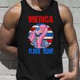 Merica Flock Yeah 4Th July Funny Patriotic Flamingo Unisex Tank Top Gifts for Him