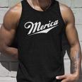 Merica Simple Logo Unisex Tank Top Gifts for Him