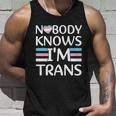 Nobody Knows Im Trans Transgender Pride Month Unisex Tank Top Gifts for Him