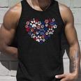 Patriotic Heart American Flag 4Th Of July Dog Paw Prints Unisex Tank Top Gifts for Him