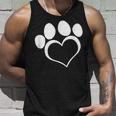 Paw Love Dog Lover Paw Print Heart Cute Dog Mom For Women Unisex Tank Top Gifts for Him