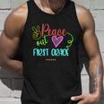 Peace Out First Grade Graphic Plus Size Shirt For Teacher Female Male Kids Unisex Tank Top Gifts for Him